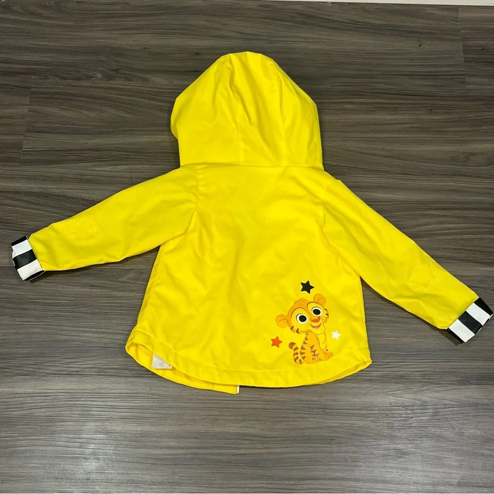 Disney Store Dumbo Yellow And Striped Infant Toddler Rain Coat Size 2T